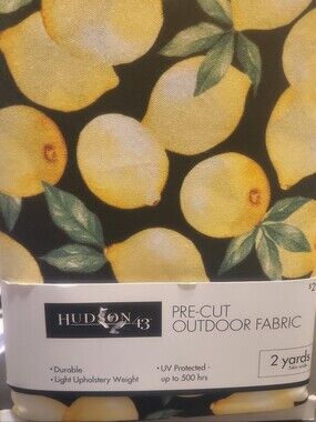 Hudson Jeans Lemon Print Outdoor Fabric - Yellow